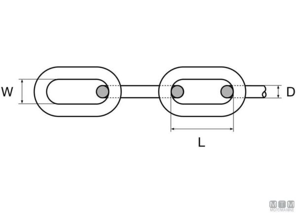 Lange Schakel Gegalvaniseerde Stalen Ketting 30-105mm x 50mt - Afbeelding 5