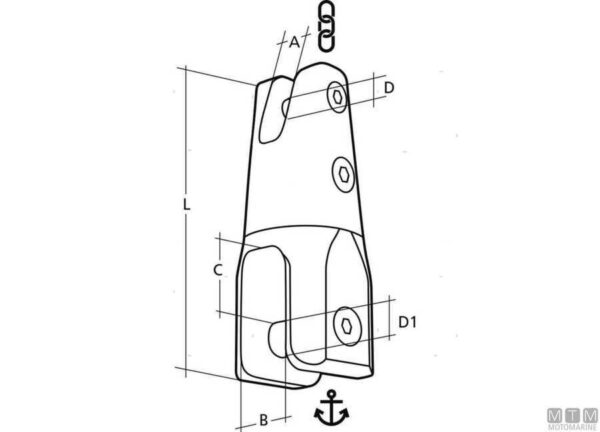 Roestvrijstalen Anker Connector SiderMarine G70 10-12 mm 8500 kg - Afbeelding 3