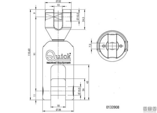 Rvs Wartel Olympic voor 8-10mm ketting - Afbeelding 2