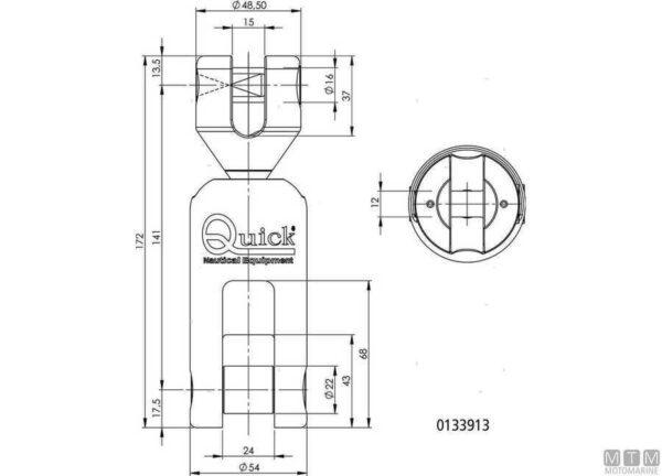 Anker Wartel Olympisch voor 12-14mm Ketting - Afbeelding 4