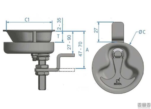 RVS Compressie Sluit Roca 70T - Afbeelding 2