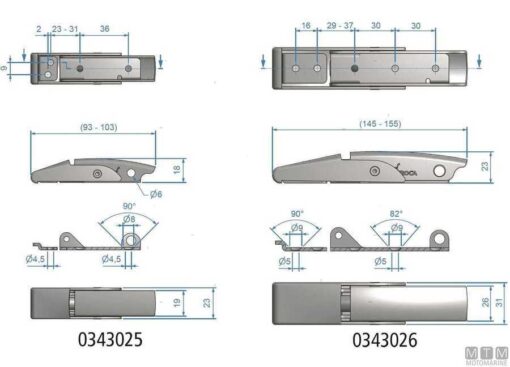 Zwarte RVS Sluiting Roca 93 x 23 mm - Afbeelding 3