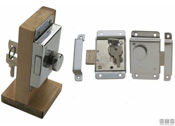 Deurslot met knop 98 x 58 x H20 mm