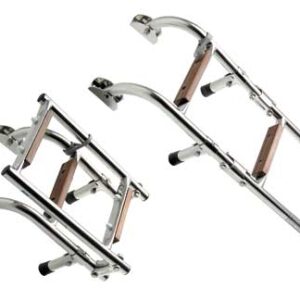 Mini opvouwbare ladder 3 houten treden 20 x H55cm