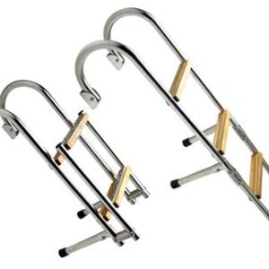 Opvouwbare Ladder 3 Houten Treden met Leuning 23 x H67cm