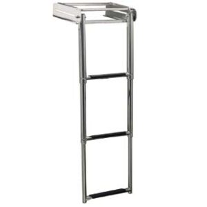 In kooi intrekbare telescopische ladders 4 treden (31 x H115cm)