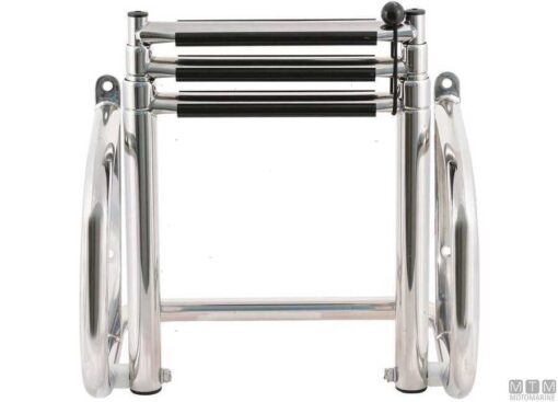 Rvs telescopische ladder 4 treden 26 x H115cm - Afbeelding 4