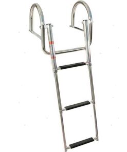 Rvs telescopische ladder 4 treden 26 x H115cm