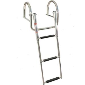 Rvs telescopische ladder 4 treden 26 x H115cm