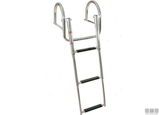 Rvs telescopische ladder 4 treden 26 x H115cm