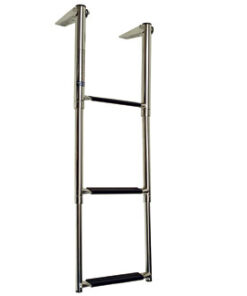 Roestvrijstalen telescoopladder 4 treden voor platform 29 x H115cm