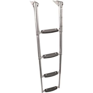 Telescopische en Opvouwbare Ladder 4 treden voor Platform 25 x H115cm