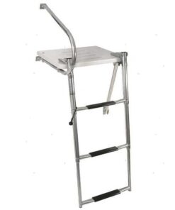 Polymeer platform 355 x 450mm met 3 treden ladder