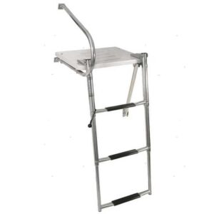 Polymeer platform 355 x 450mm met 3 treden ladder