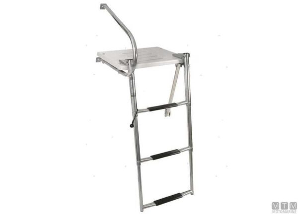 Polymeer platform 355 x 450mm met 3 treden ladder