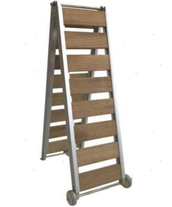 Aluminium en Houten Vouwgangpad 200 x 31 cm