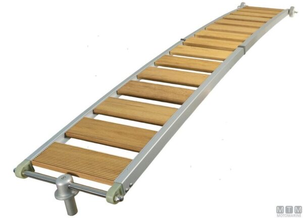 Aluminium en Houten Vouwgangpad 200 x 31 cm - Afbeelding 2