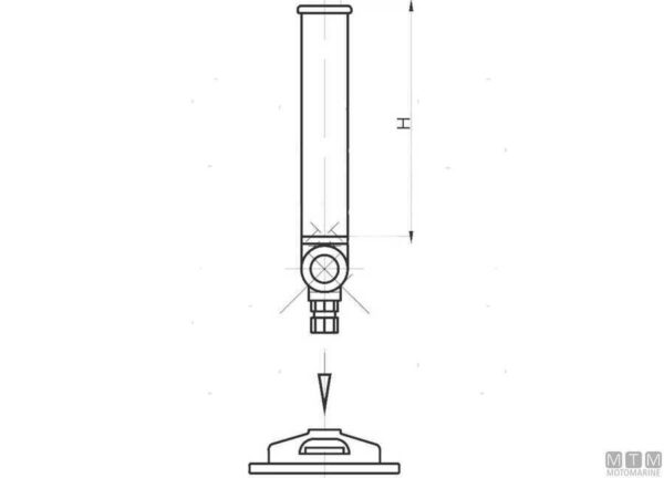 Verstelbare hengelhouder H300mm x 40mm - Afbeelding 4