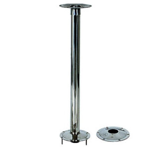 Roestvrijstalen tafelvoetstuk 50mm x H70cm (basis 16cm)