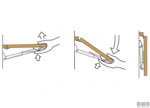 Zwart Roca Rakego opvouwbare steun voor tafels 402mm 120kg - Afbeelding 2