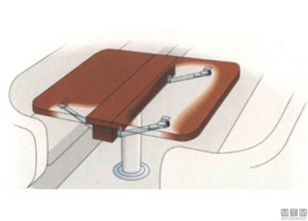 Zwart Roca Rakego opvouwbare steun voor tafels 402mm 120kg - Afbeelding 4
