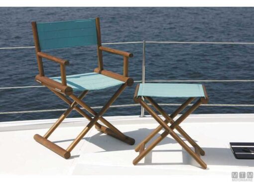 Teakhouten klapstoel MB Turqoise 52 x 48 x H90cm - Afbeelding 5