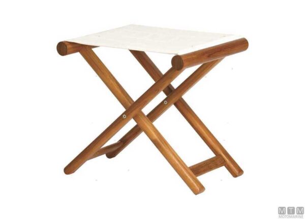 Teak Kruk Zwart MB 45 x 36 x H46 - Afbeelding 5