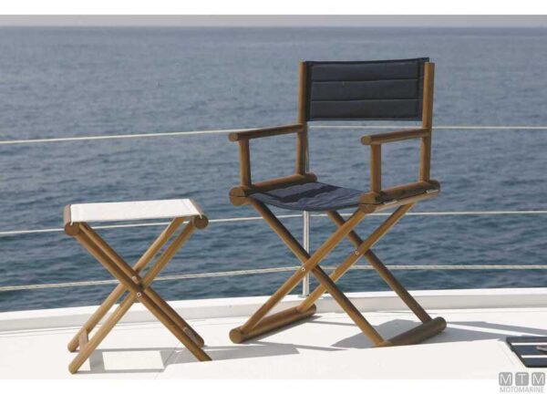 Teakhouten Kruk Turquoise MB 45 x 36 x H46 - Afbeelding 9