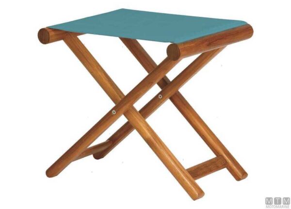 Teakhouten Kruk Turquoise MB 45 x 36 x H46 - Afbeelding 6