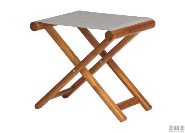 Teakhouten Kruk Turquoise MB 45 x 36 x H46 - Afbeelding 4