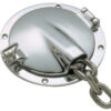 Verchroomd messing ronde Hawsehole 155mm (ketting 6mm)