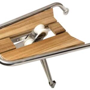 Boegplatform R. Marine met ankerrol 75x48cm roestvrij staal en teak