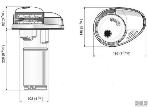 Ankerlier Quick DP2L 350W 12v - 6mm Ketting - Afbeelding 2