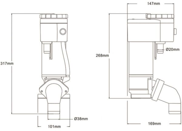 Universele elektrische toilet conversiekit 12v - Afbeelding 2