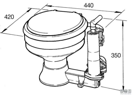 Houten Zitting voor Handmatige Toilet RM69 - Afbeelding 2
