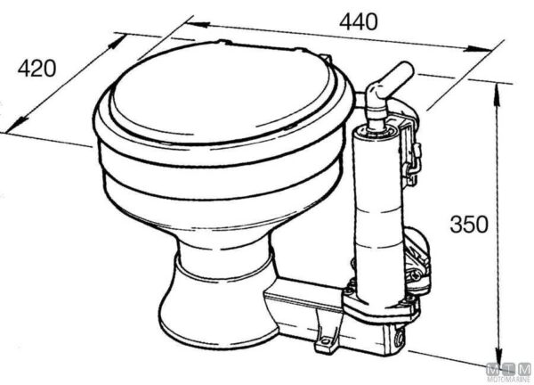 Houten Zitting voor Handmatige Toilet RM69 - Afbeelding 2