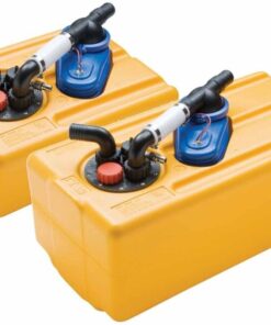 Afvalwatertank met 12V Jabsco-pomp (Model Flat 61lt)