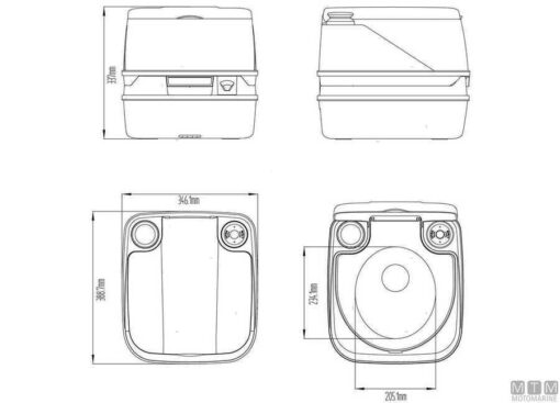 Porta Potty Seaflo chemisch toilet 22lt - Afbeelding 2