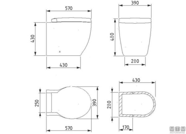 Toilet Tecma Evolution Plus 12v - Afbeelding 2