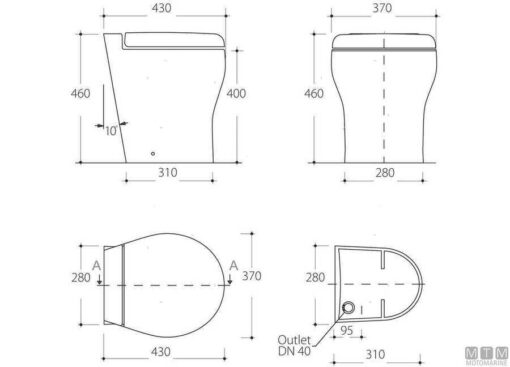 Toilet Tecma Elegance 2G Korte 24V - Afbeelding 2