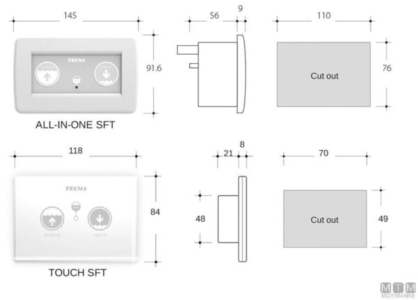 Maritiem Toilet Tecma Silence Plus 2G 24V met All-in-One SFT Paneel - Afbeelding 2