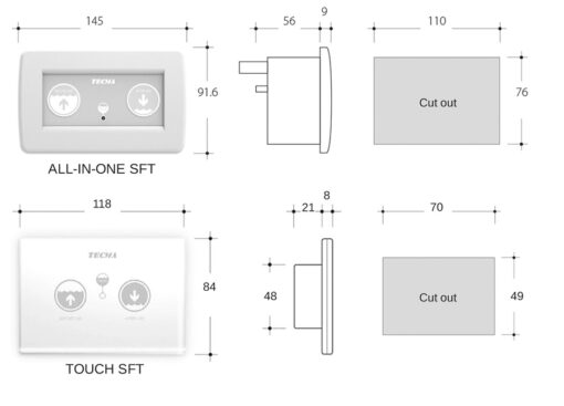 Maritiem Toilet Tecma Silence Plus 2G 12V met All-in-One SFT Paneel - Afbeelding 2