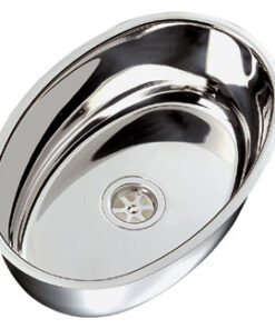Roestvrijstalen ovale gootsteen 360 x 240 mm