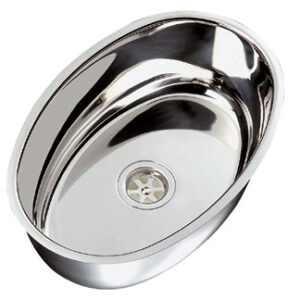 Roestvrijstalen ovale gootsteen 360 x 240 mm