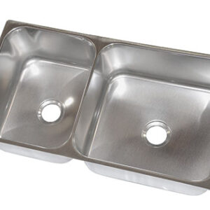 Roestvrijstalen dubbele gootsteen 600 x 325 x H150mm