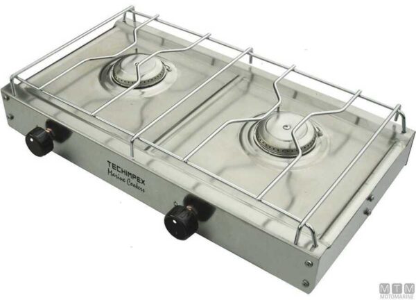 RVS Kookplaat Techimpex Capri 1 Pits 240 x 300 x h130 mm - Afbeelding 3