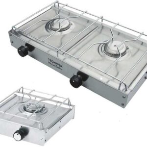 RVS Kookplaat Techimpex Ponza 2-pits 456 x 300 x h130 mm