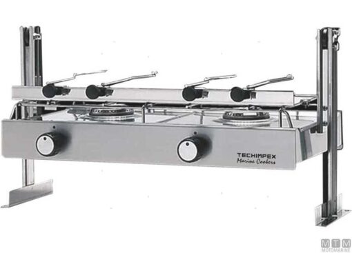 RVS Kookplaat Techimpex Capri 1 Pits 240 x 300 x h130 mm - Afbeelding 4