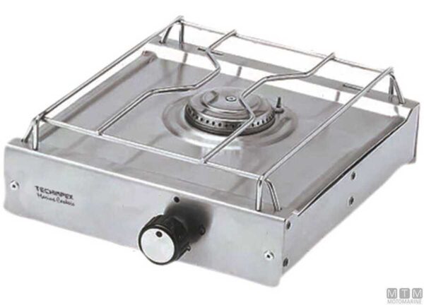 RVS Kookplaat Techimpex Capri 1 Pits 240 x 300 x h130 mm - Afbeelding 2