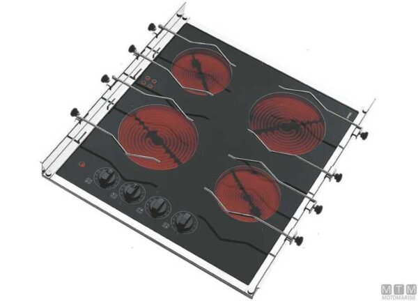 Keramische Kookplaat Techimpex Torres 4-pits 500 x 510 mm - Afbeelding 2